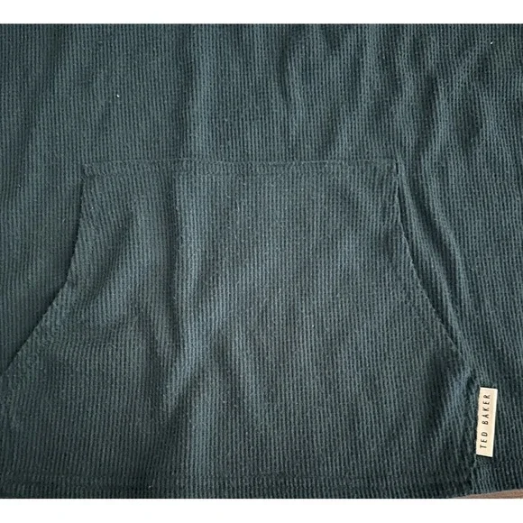 Ted Baker Ribbed Hoodie Lounge Set Womens M Green Floral Lined Jogger - Picture 6 of 6